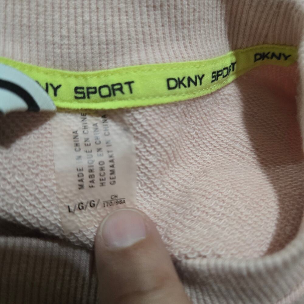DKNY Sport Official Uniform Embossed Logo Sweatshirt Pink Large - Picture 4 of 13